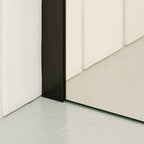 OLIVIA - Painel de Duche Walk-In em Vidro Meio Fosco 10mm com Perfil e Barra Estabilizadora Preto