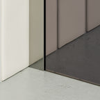 FIONA - Painel de duche Walk-In em Vidro Escurecido 10mm com perfil e Barra Estabilizadora Cromado