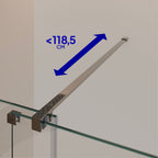 NADINE - Painel de Duche Walk-In em Vidro Temperado 8mm com Perfil cromado