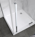 JAYLA - Cabine de duche reversível, portas de abrir, vidro6 mm e perfis cromados