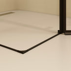 ALICE - Cabine de duche de canto com portas articuladas em vidro temperado e perfis pretos