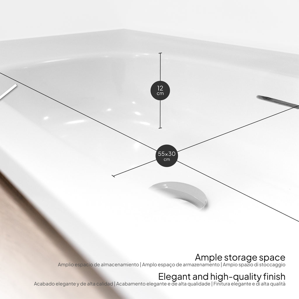 Vesta – Móvel de Lavatório Suspenso 100 cm com 2 Gavetas Soft-Close