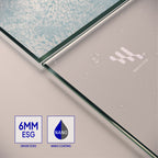 STELLA - Porta de duche com portas batentes em vidro temperado e perfis pretos