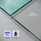 EMMA - Cabine de Duche (70-120 cm x 180-190 cm) com Vidro Transparente 6mm - Entrada de Canto, Portas articuladas e Perfis em Inox