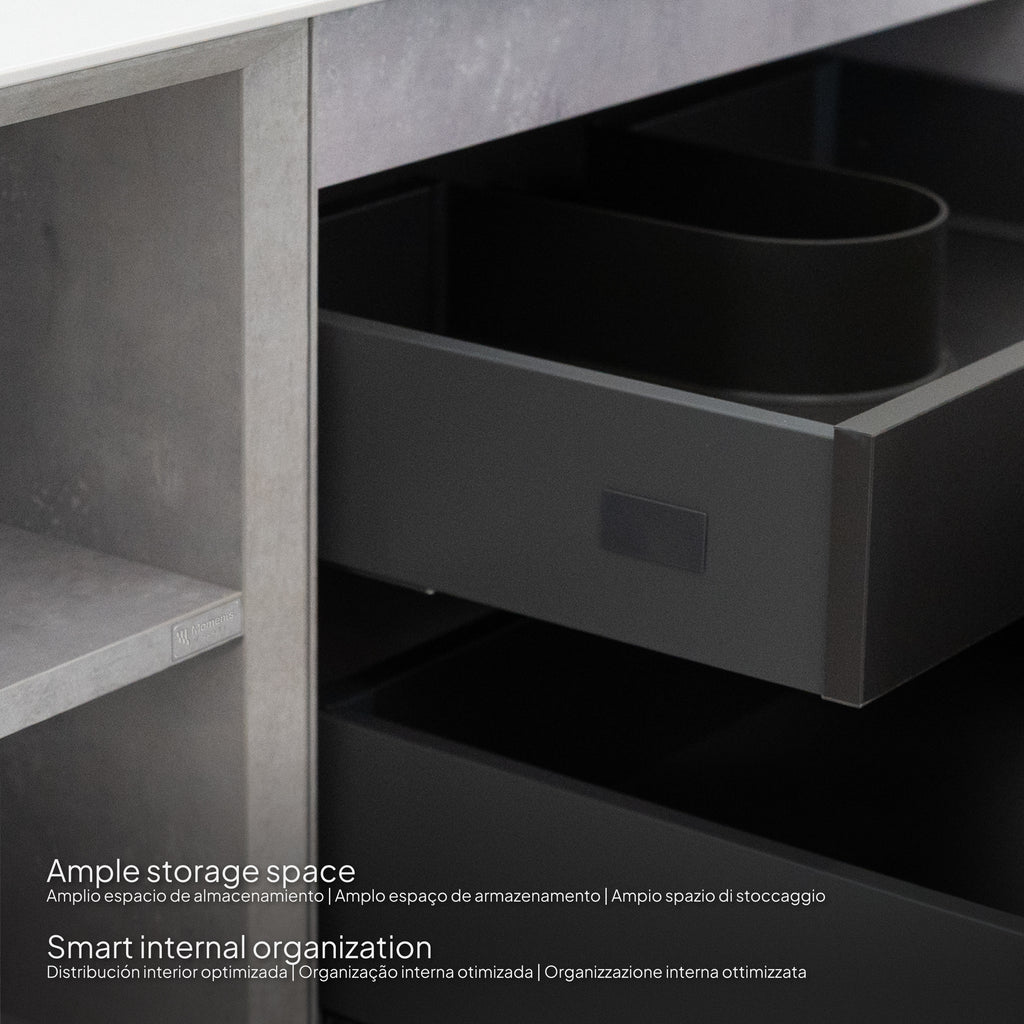 Indra – Móvel de Lavatório Duplo Suspenso Modular | 150 cm