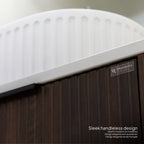 Maia – Móvel de Lavatório Suspenso com Gavetas Soft-Close | 90 cm | Branco Acanalado