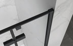 JAYLA - Cabine de duche reversível, portas de abrir, vidro 6mm e perfis pretos