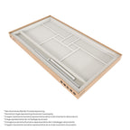 GIANNA – Painel de Duche Walk-In com 2 Painéis em Vidro Temperado c/ Blocos e Perfil Branco com Barra Estabilizadora