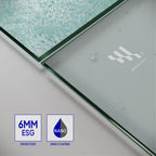 LENA - Frontal de duche com portas dobráveis em vidro temperado fosco