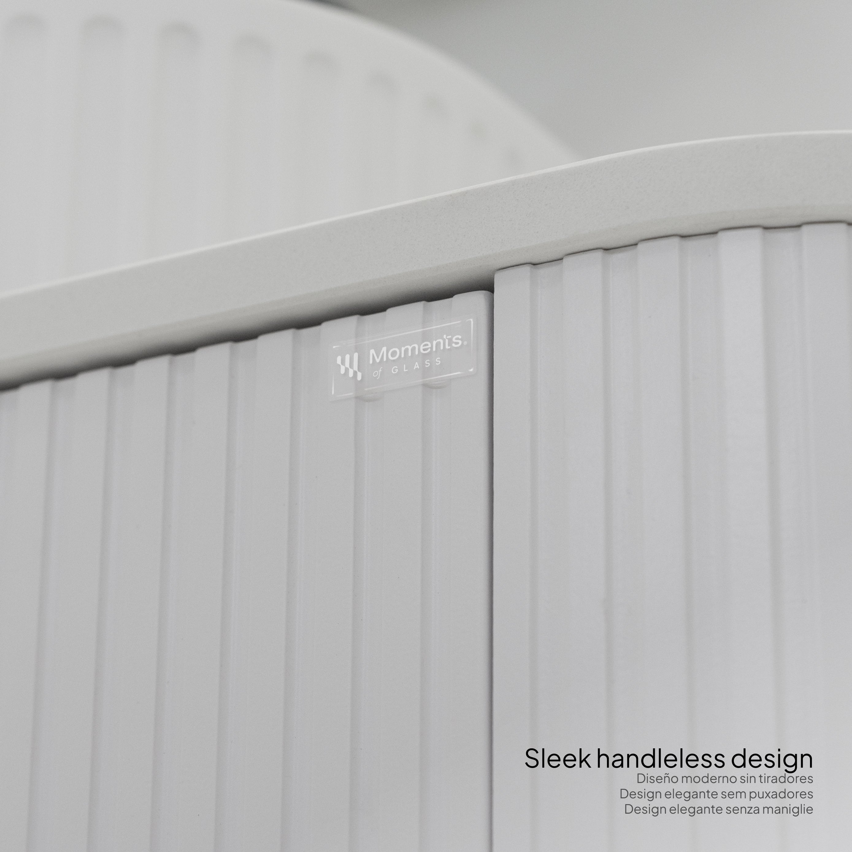 Maia – Móvel de Lavatório Suspenso com Gavetas Soft-Close | 90 cm | Branco Acanalado