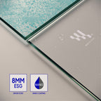 VIOLA - Frontal de duche com porta de correr em vidro temperado de 8 mm - Vários tamanhos