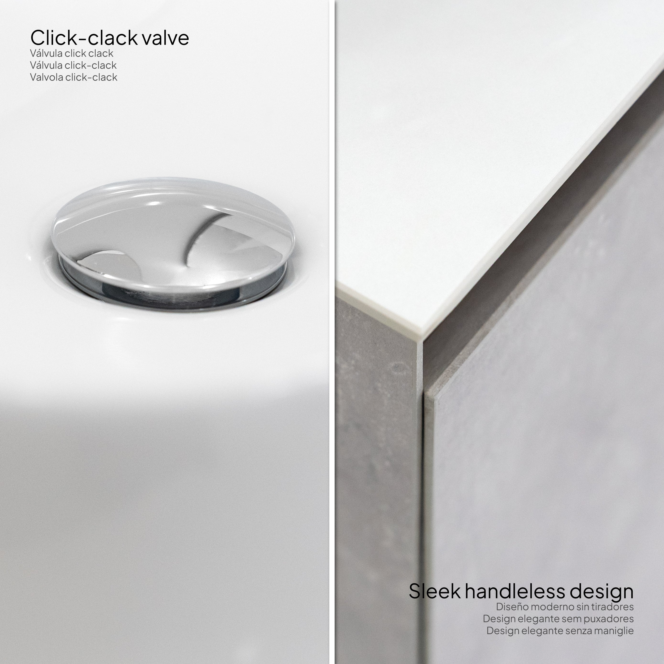 Indra - Conjunto de Casa de Banho Suspenso Duplo - Disponível em 150 cm