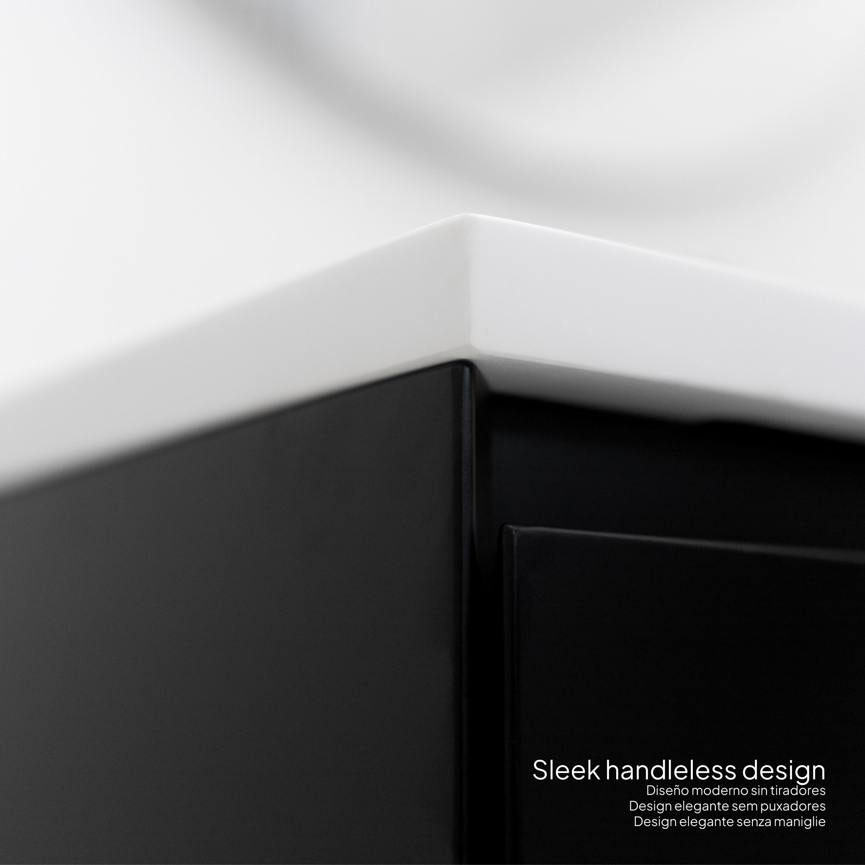 Dafne – Móvel de Lavatório Suspenso 120 cm em Preto Mate com Soft-Close