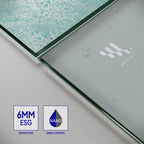 LIMA - Frontal de duche em vidro temperado fosco de 6 mm - Portas batentes