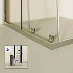 DIANA - Cabine de duche de entrada de canto com portas de correr em vidro temperado meio fosco