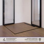 ALINA - Cabine de duche de entrada de canto com portas dobráveis em vidro temperado e perfis pretos