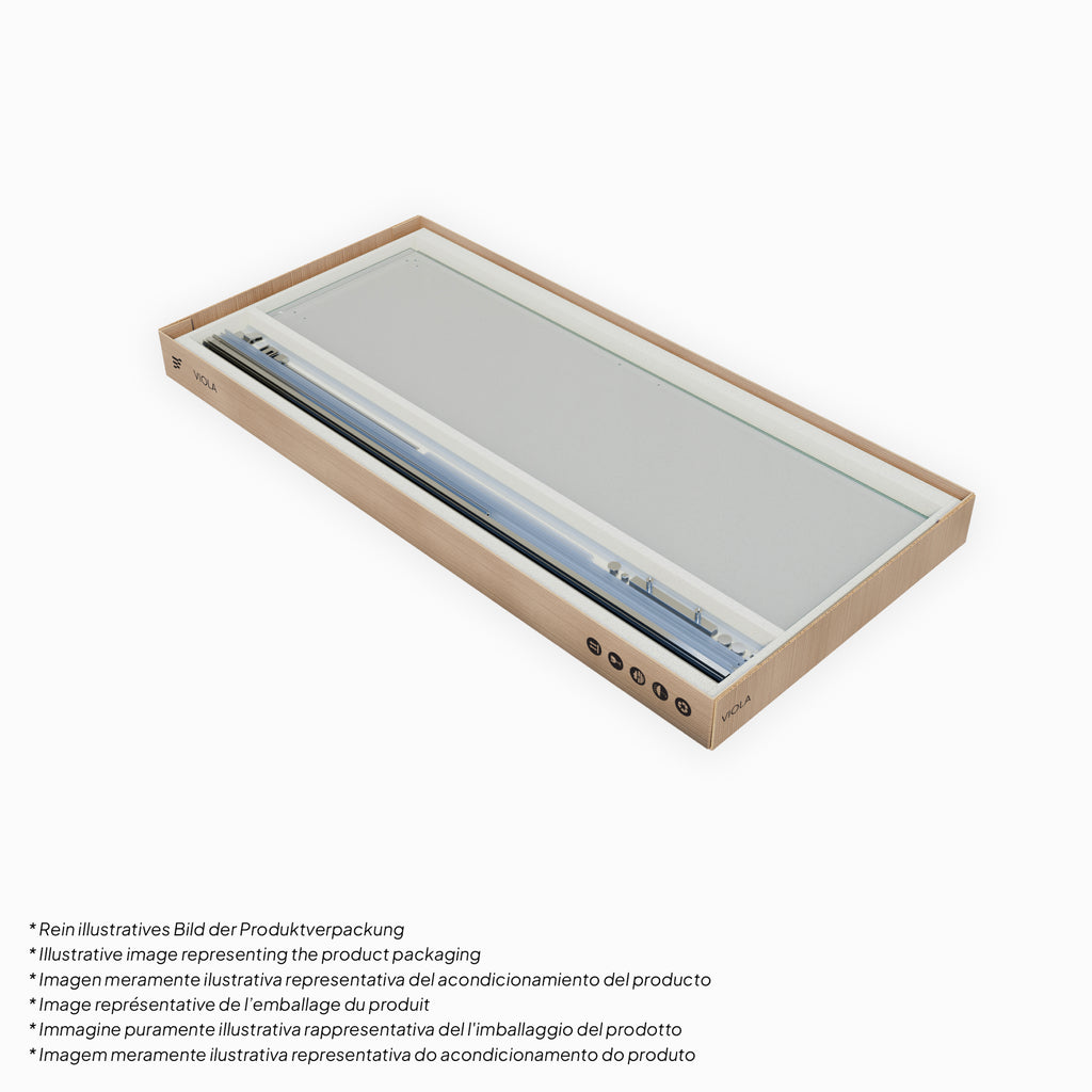 VIOLA - Frontal de duche com porta de correr em vidro temperado de 8 mm - Vários tamanhos