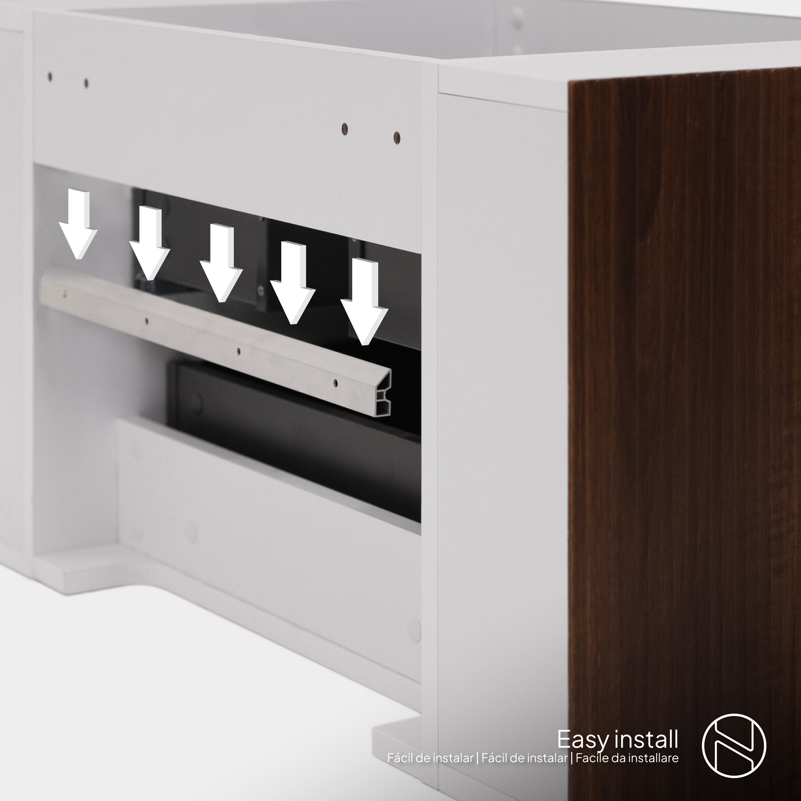 Maia Plus – Móvel de Lavatório Suspenso com Gavetas Soft-Close | 90 cm