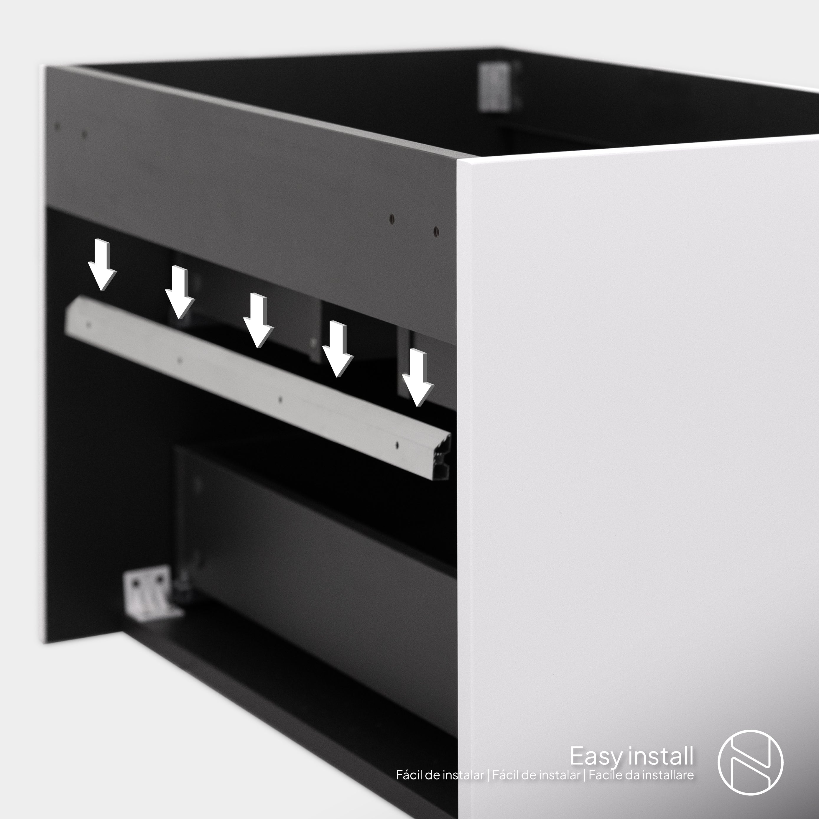 Tália – Móvel de Lavatório Suspenso com Gavetas Soft-Close | Vários Tamanhos e Cores