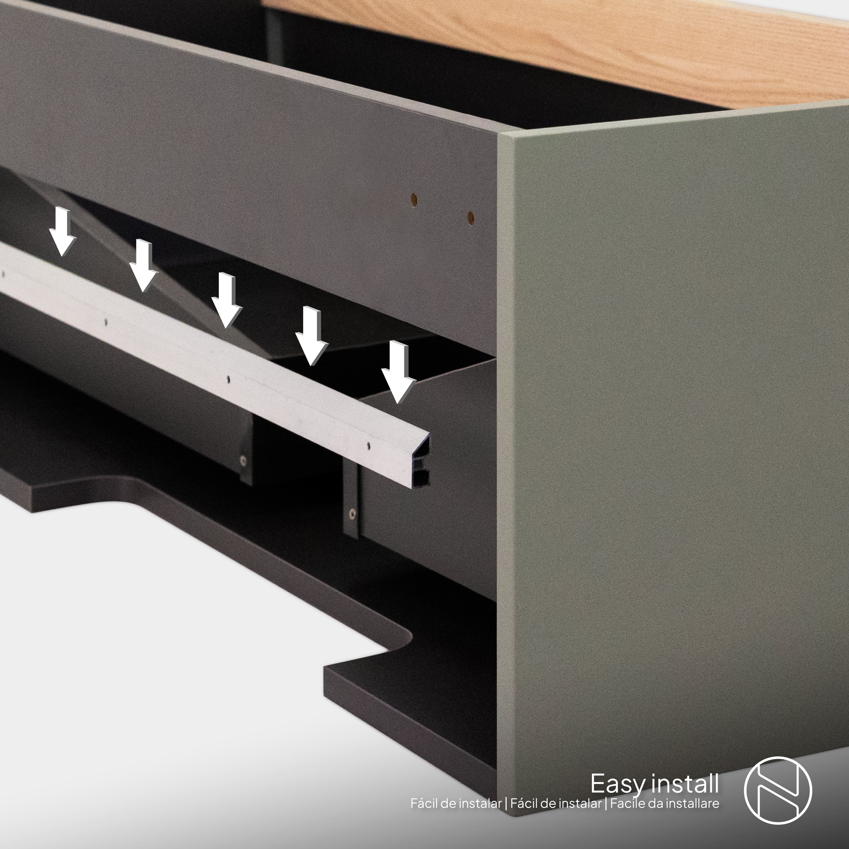 Nereia – Móvel de Lavatório Suspenso 120 cm com Gaveta Soft-Close