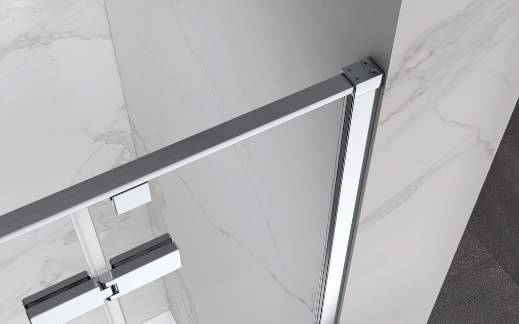 JAYLA - Cabine de duche reversível, portas de abrir, vidro6 mm e perfis cromados