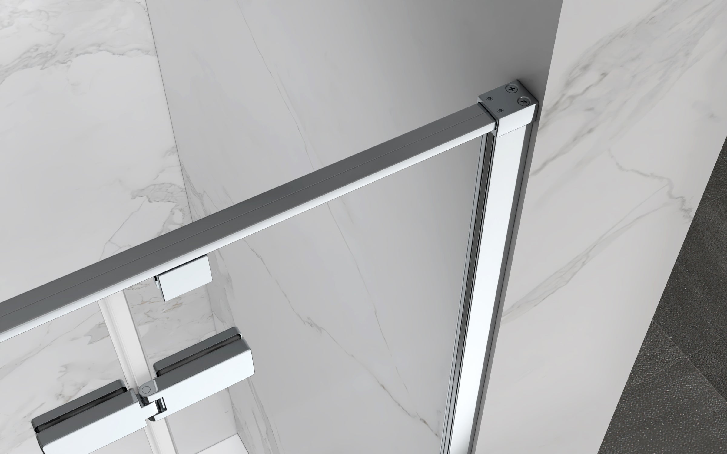 JAYLA - Cabine de duche reversível, portas de abrir, vidro6 mm e perfis cromados