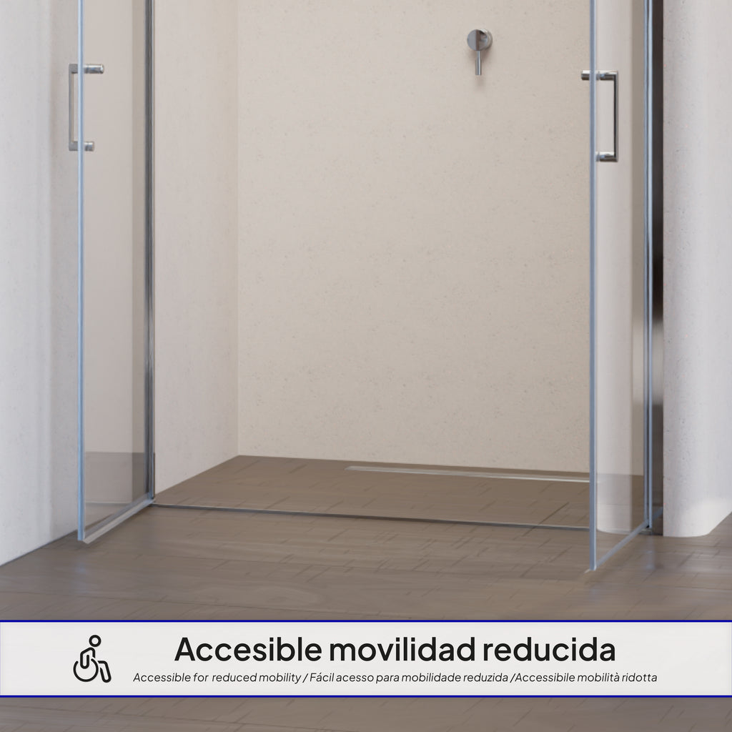 STELLA - Porta de duche com portas batentes em vidro temperado