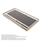 OLIVIA - Painel de Duche Walk-In em Vidro Escuro 10mm com Perfil e Barra Estabilizadora Preto