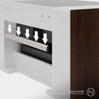 Maia – Móvel de Lavatório Suspenso com Gavetas Soft-Close | 90 cm | Branco Acanalado