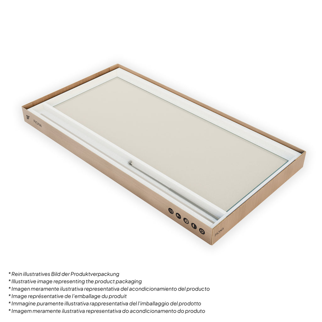 FIONA - Painel de Duche Walk-In em Vidro Transparente 10mm com Perfil e Barra Estabilizadora Cromado