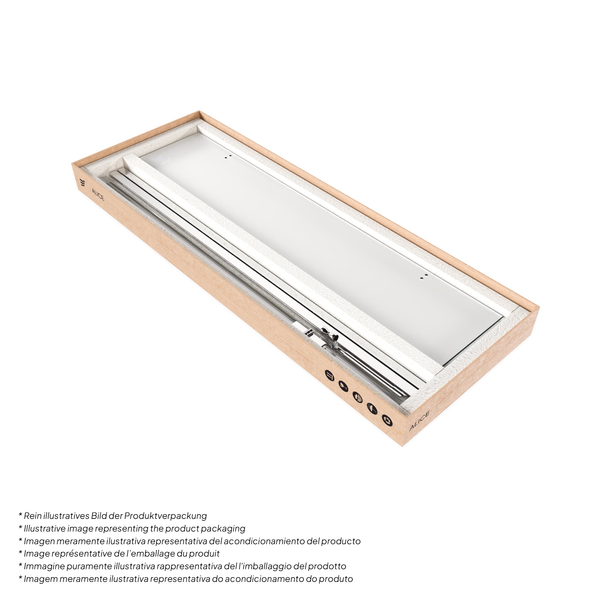 ALICE - Cabine de duche de canto com portas articuladas em vidro temperado fosco