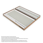 FIONA - Painel de Duche Walk-In com Painel Lateral Giratório 40 cm em Vidro Satinado 10mm com Perfil e Barra Estabilizadora Cromado