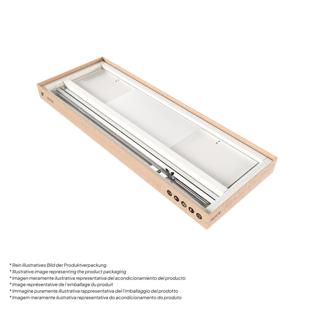 ALICE - Cabine de duche com portas articuladas em vidro temperado meio fosco