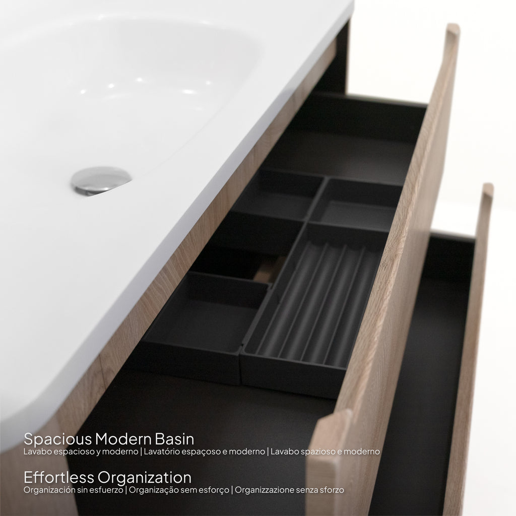 Vesta - Conjunto de Casa de Banho Suspenso - Disponível em 100 cm