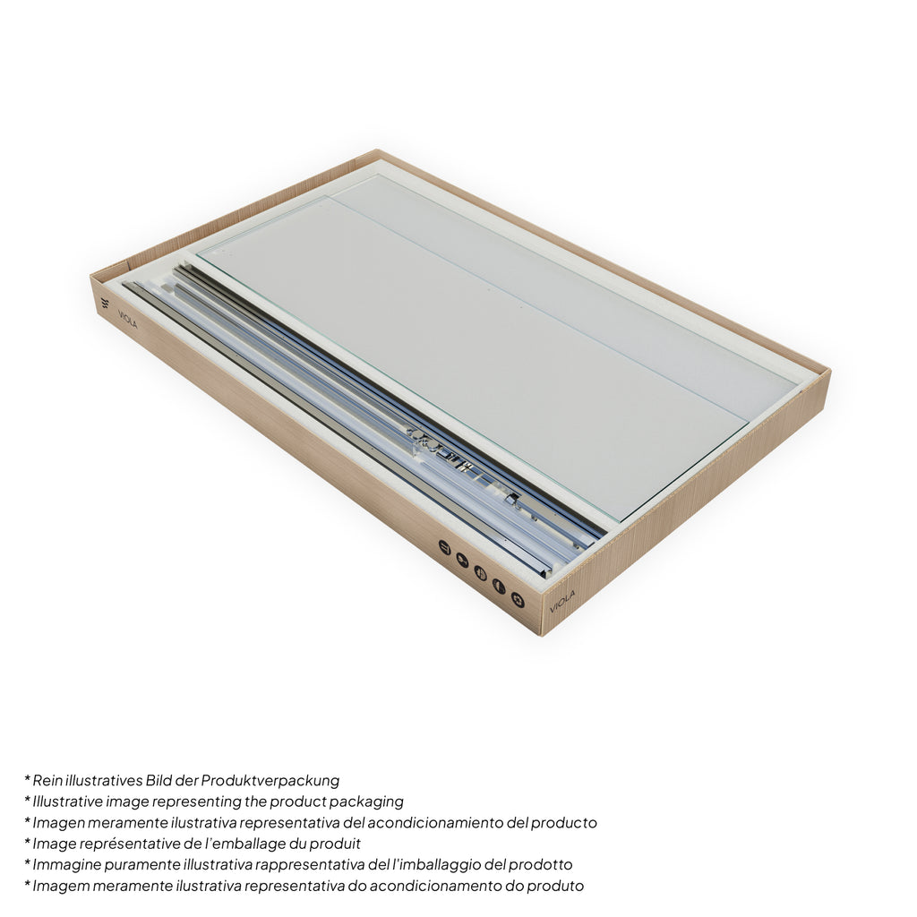 VIOLA - Cabine de duche com porta de correr em vidro temperado de 8mm com altura de 200cm