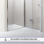 MILA - Porta dobrável em vidro temperado de 6 mm - Vários tamanhos