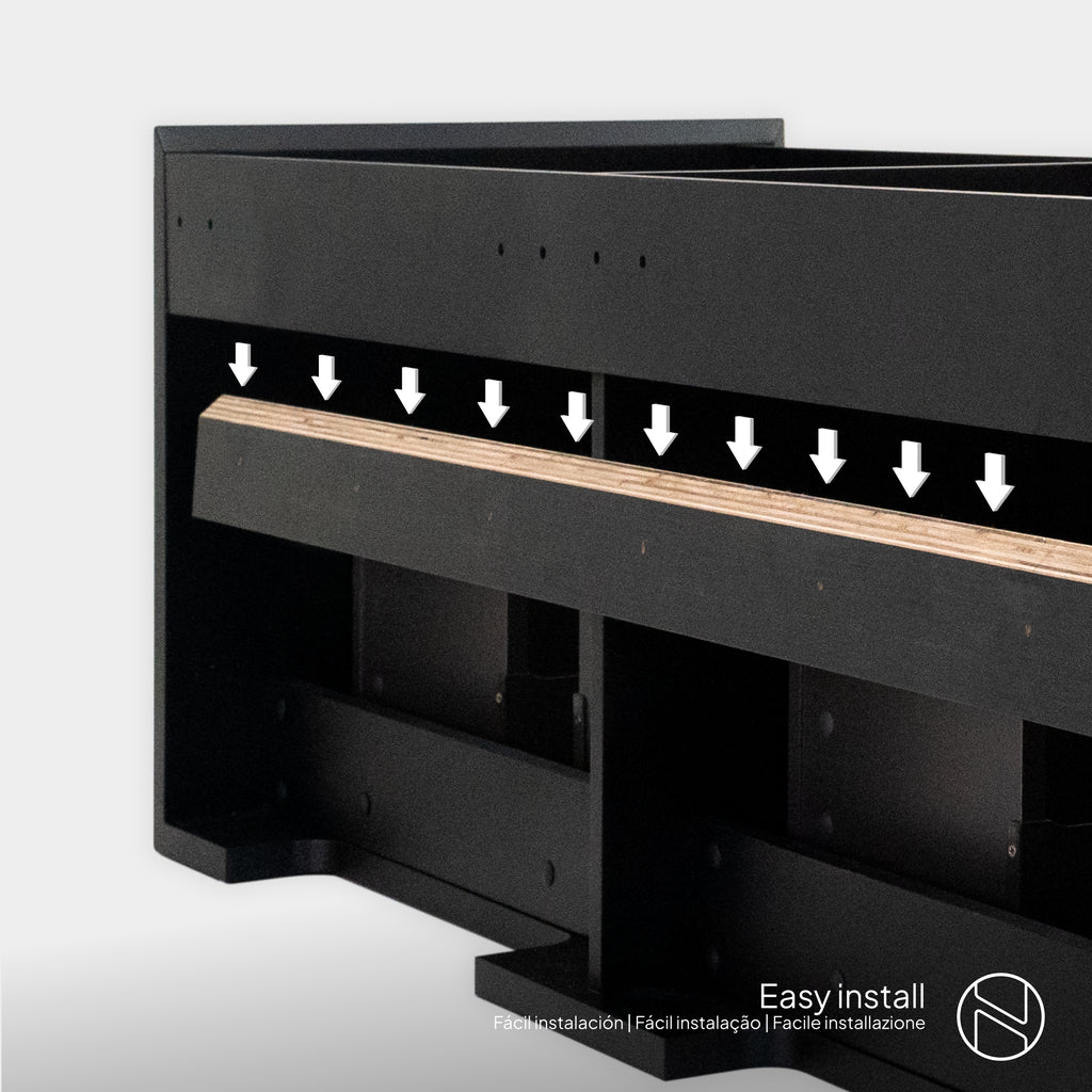 Dafne – Móvel de Lavatório Suspenso 120 cm em Preto Mate com Soft-Close