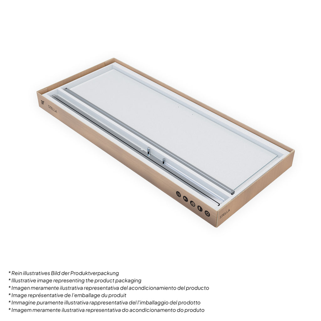 STELLA - Porta de duche com portas batentes em vidro temperado