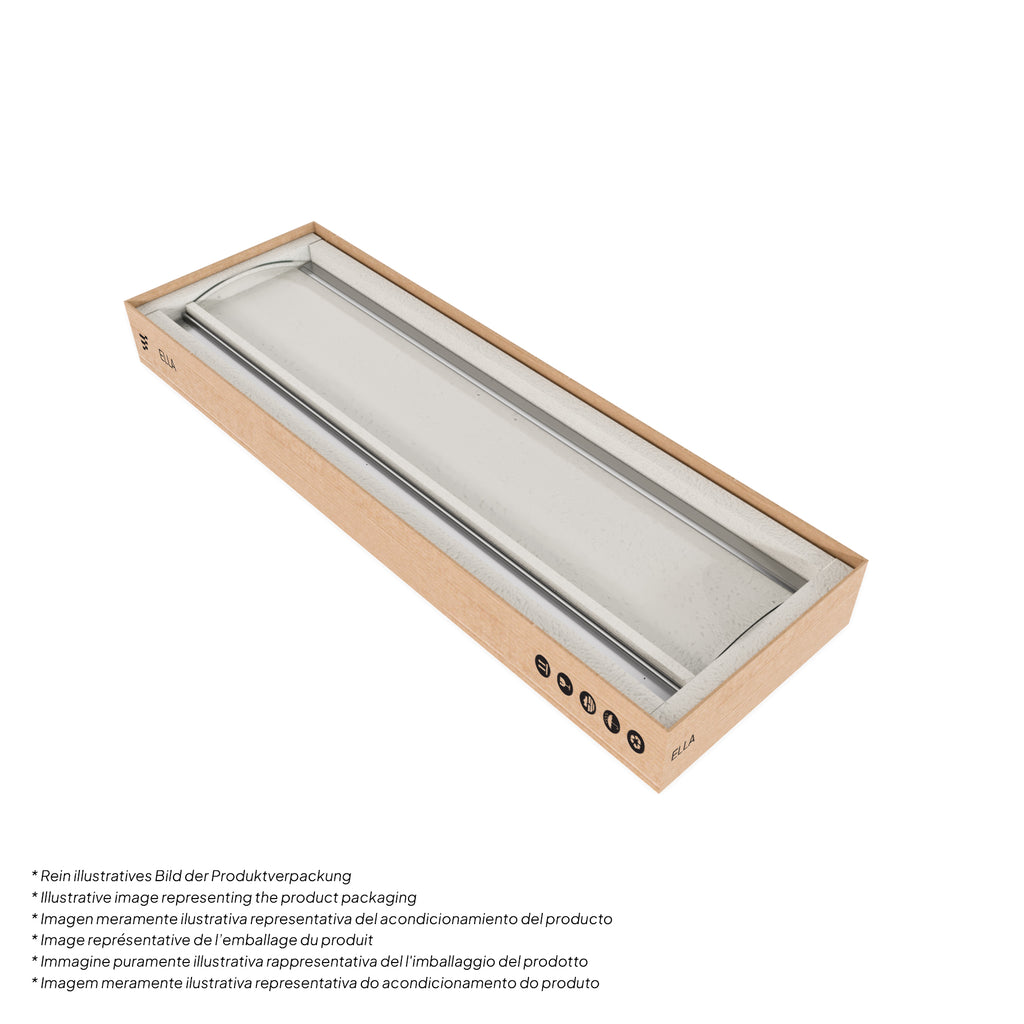 ELLA - Cabine de duche de quadrante em vidro transparente , portas deslizantes e perfis em aluminio