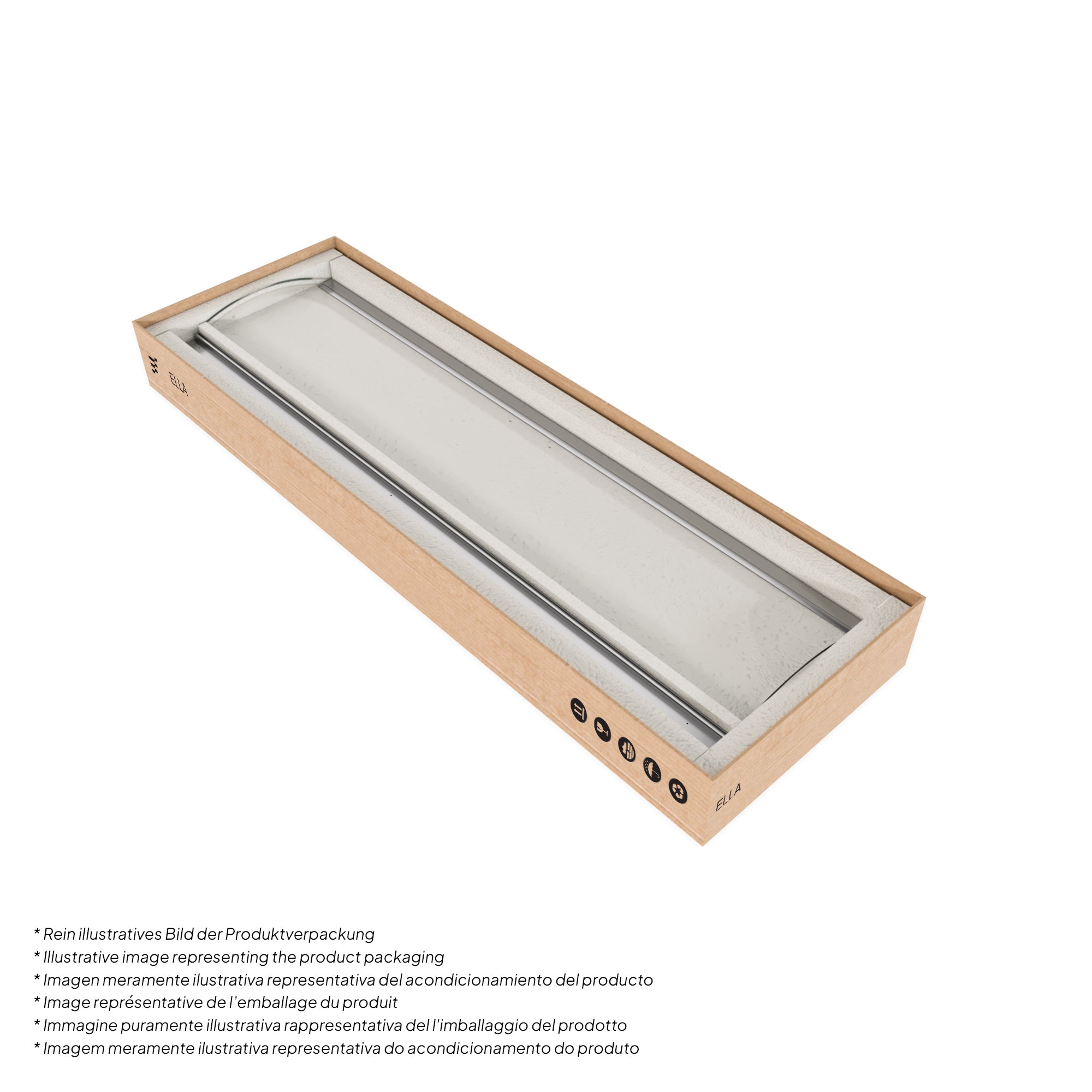 ELLA - Cabine de duche de quadrante em vidro transparente , portas deslizantes e perfis em aluminio