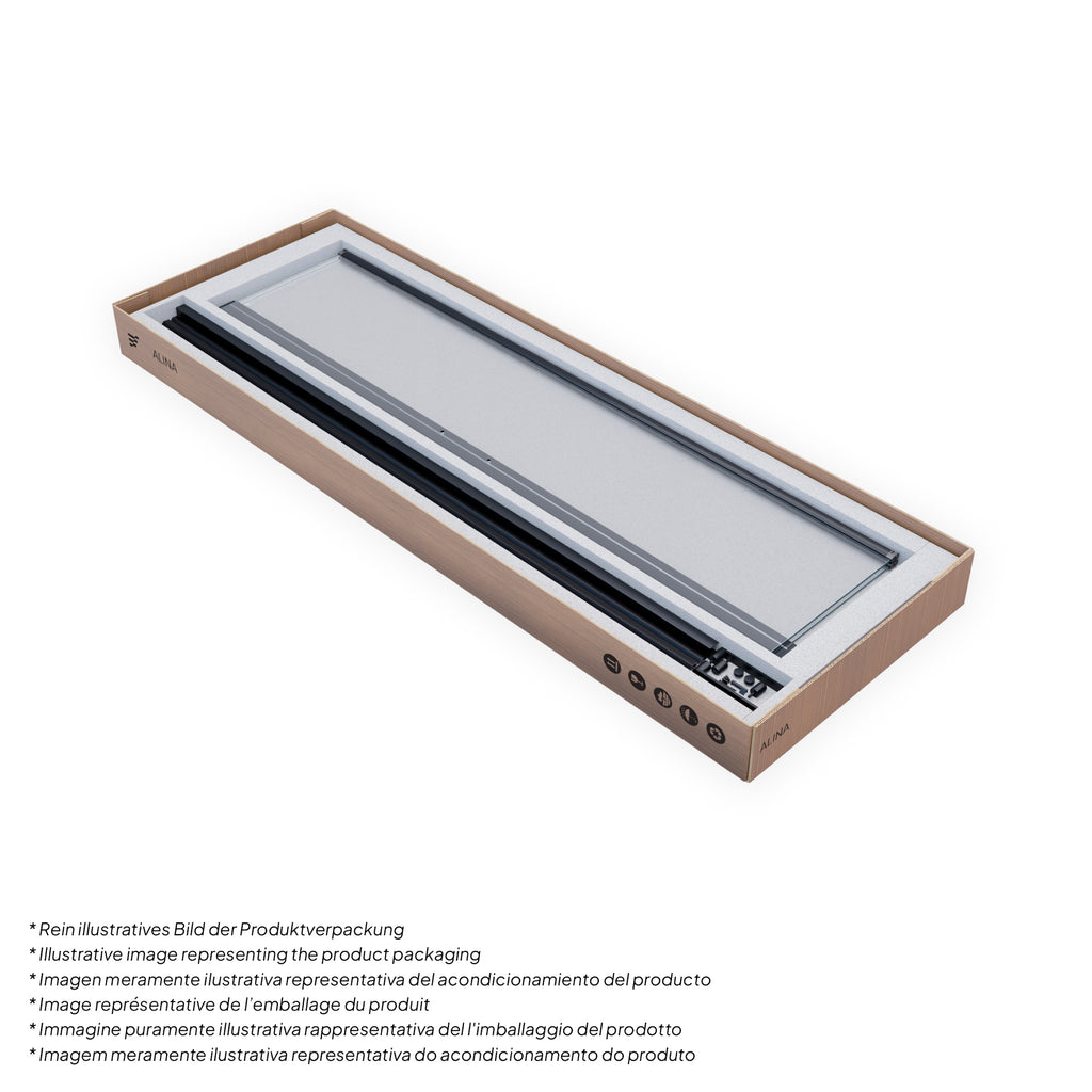 ALINA - Cabine de duche de entrada de canto com portas dobráveis em vidro temperado e perfis pretos