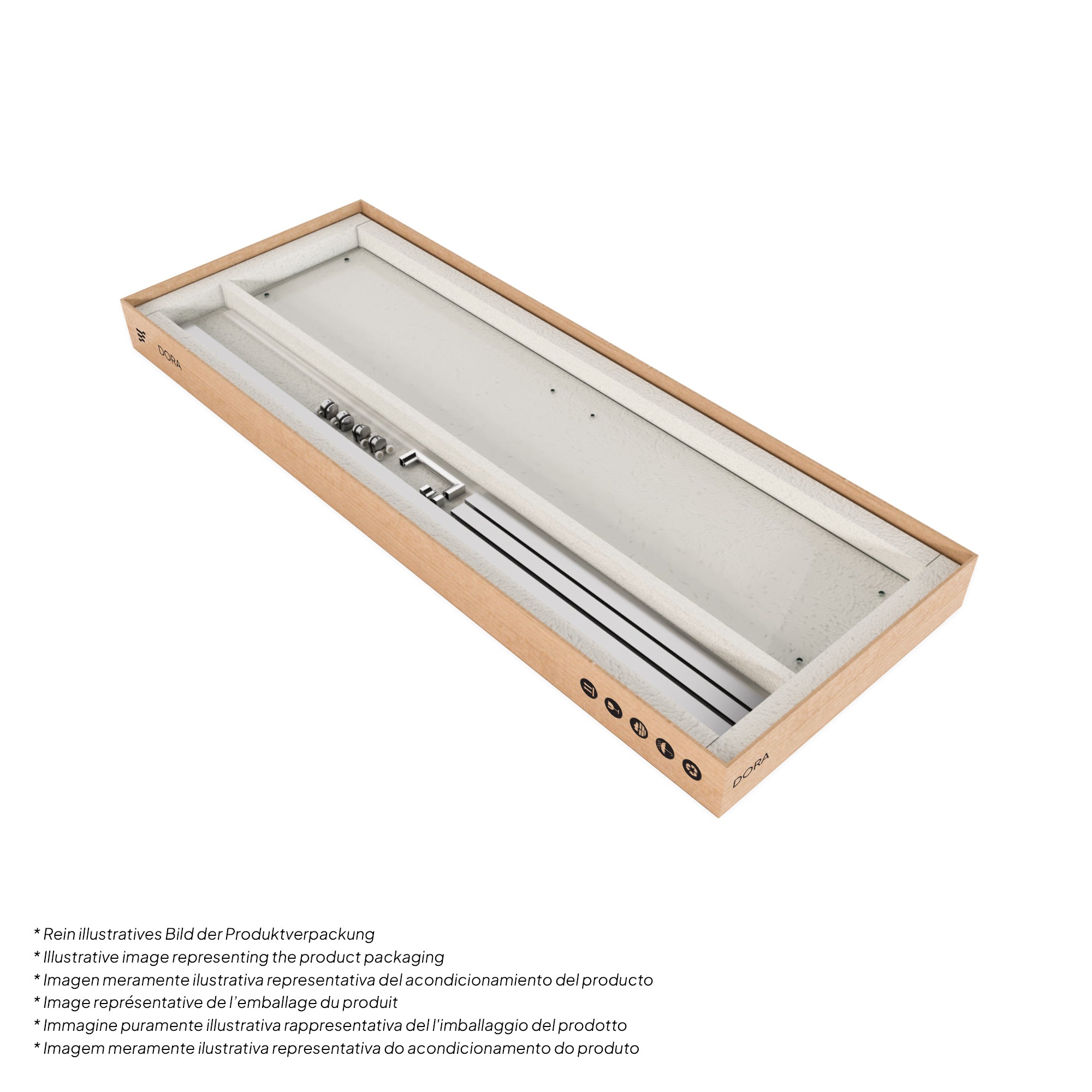 DORA - Cabine de duche com portas de correr em vidro temperado