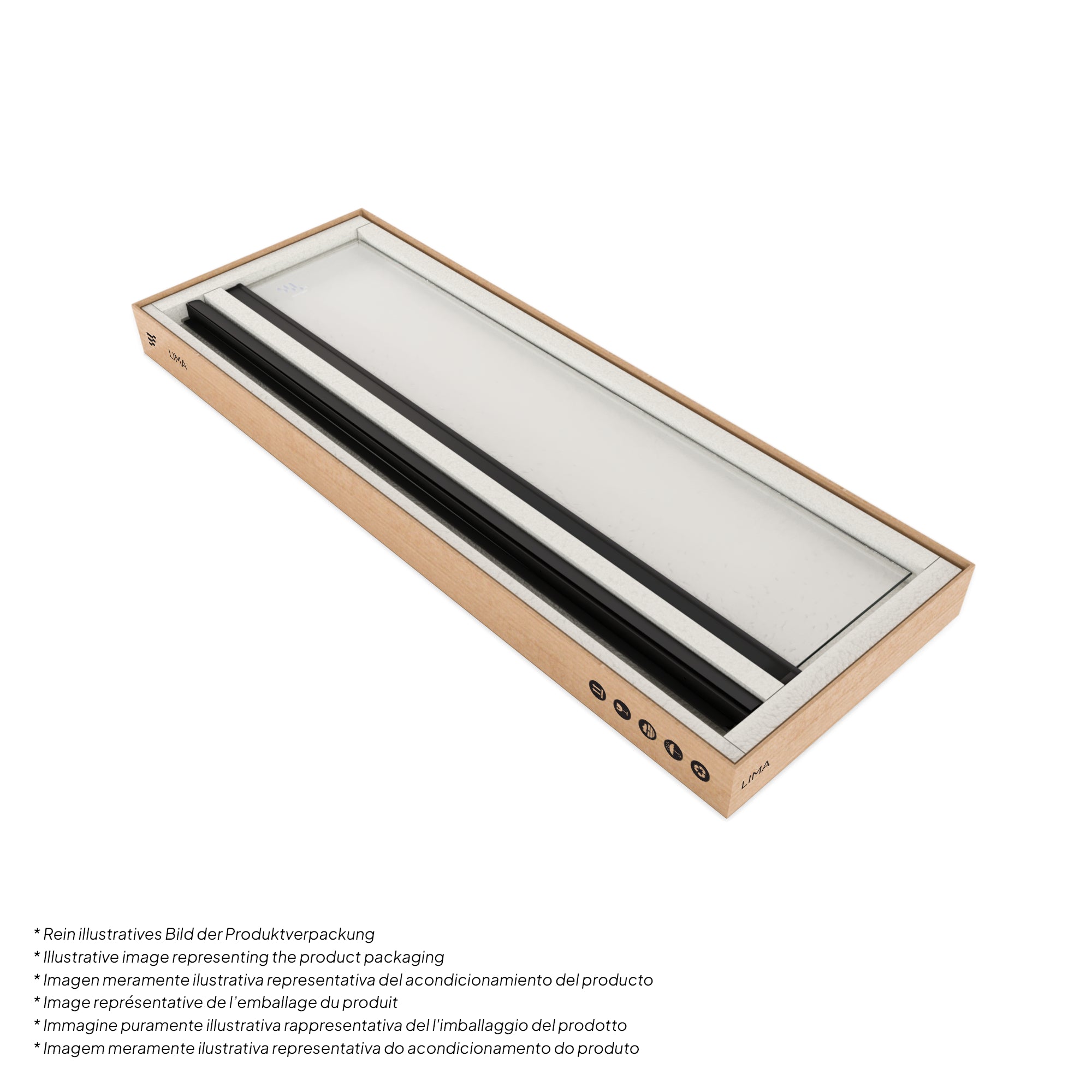 LIMA - Frontal de duche em vidro temperado transparente de 6 mm, portas batentes e perfis pretos