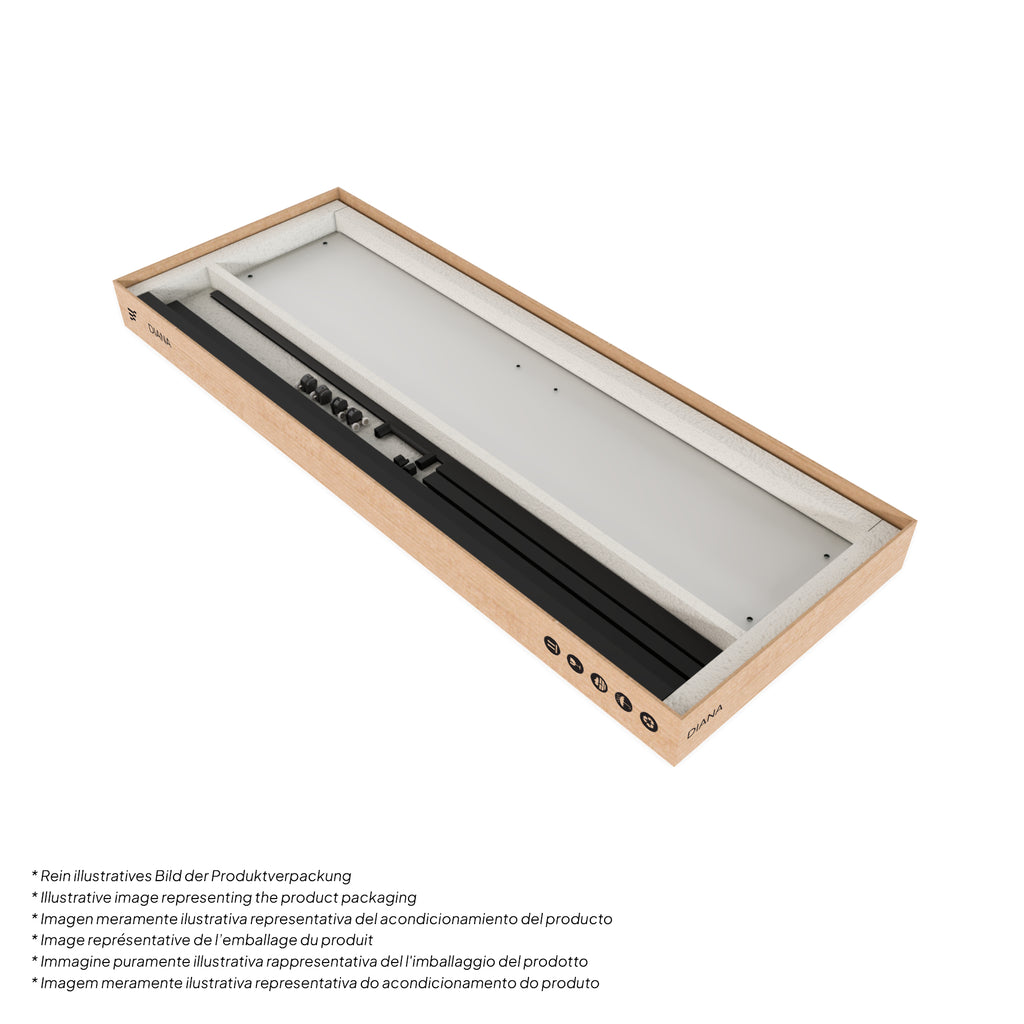 DIANA - Cabine de duche de entrada de canto com portas de correr em vidro fosco temperado