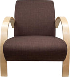 Poltrona castanha em Poliéster ou Tecido