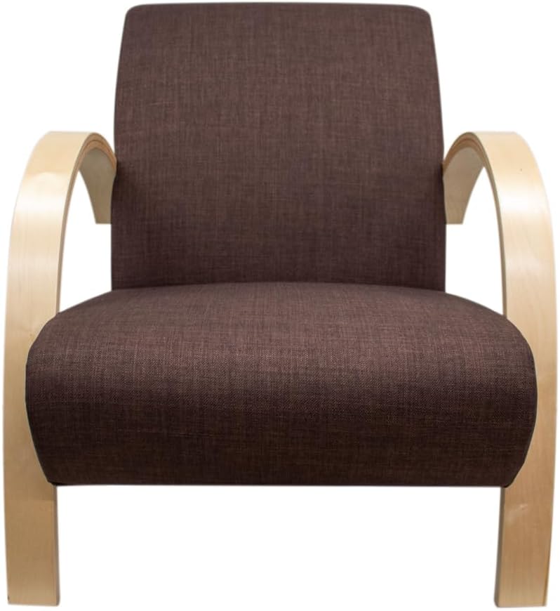 Poltrona castanha em Poliéster ou Tecido