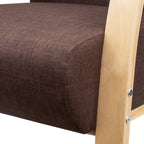 Poltrona castanha em Poliéster ou Tecido