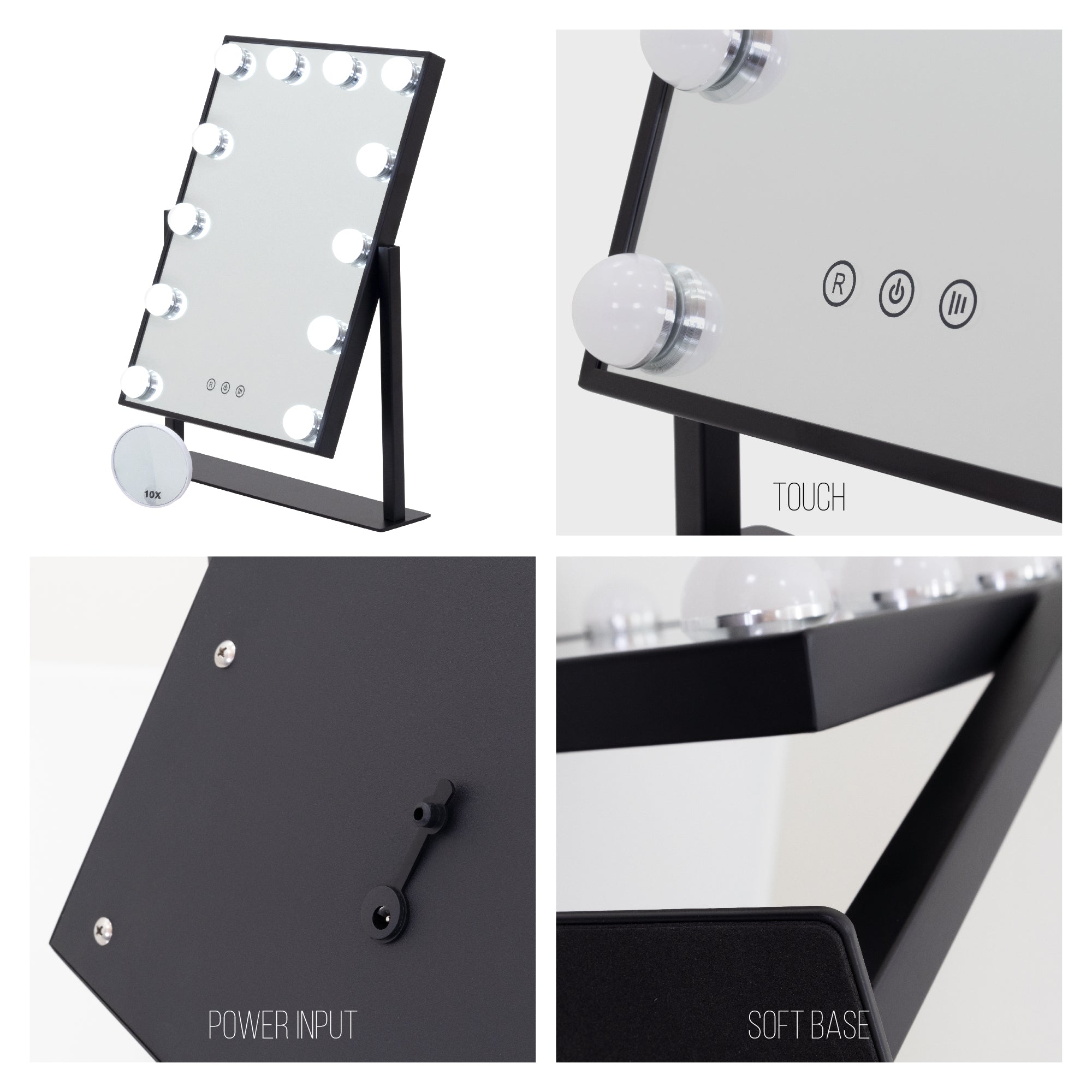 BULB LITTLE - Espelho de Maquilhagem com 12 Lâmpadas de Luz LED