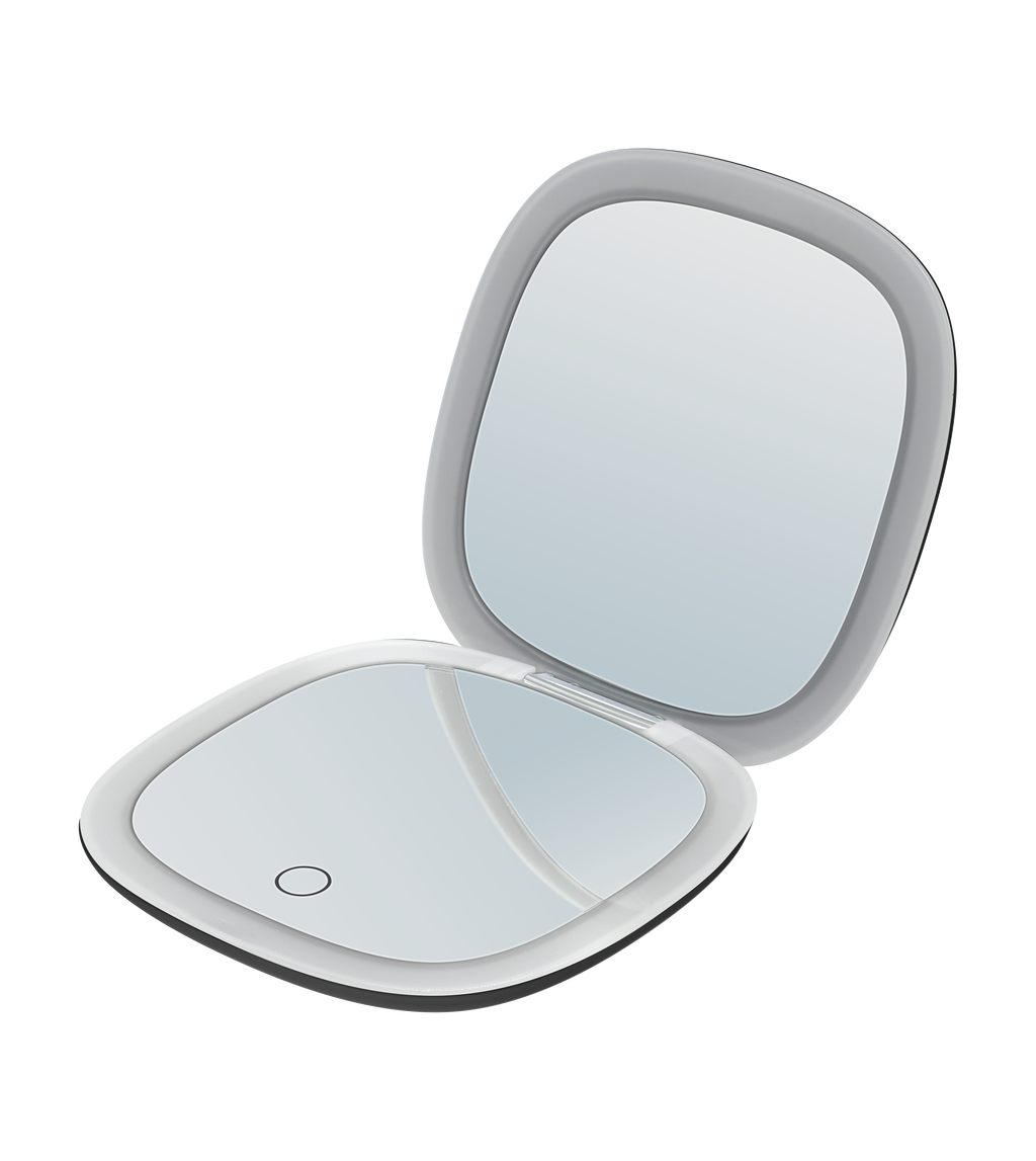 MAKEUP - Espelho de Bolso para Maquilhagem com Fita de Luz LED