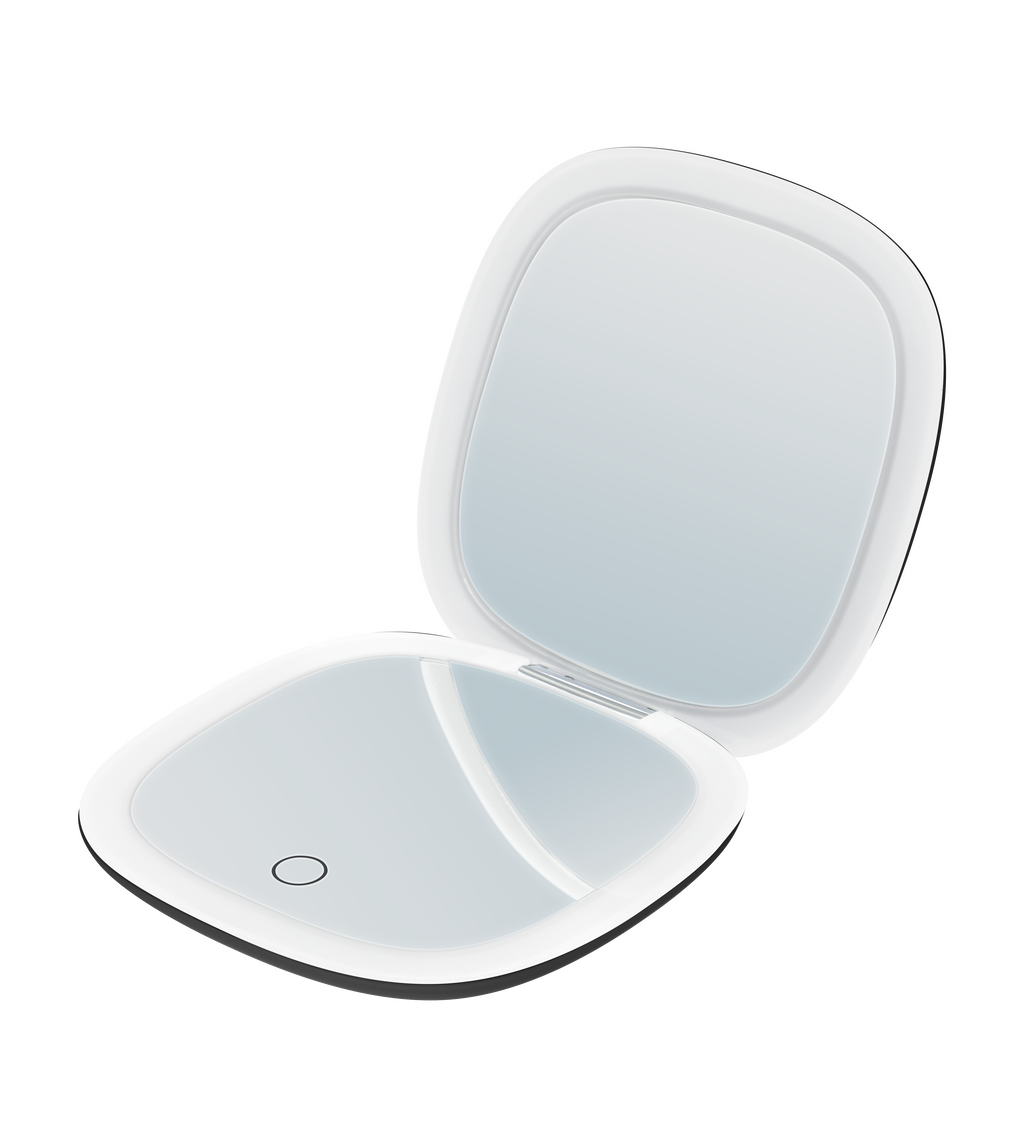 MAKEUP - Espelho de Bolso para Maquilhagem com Fita de Luz LED